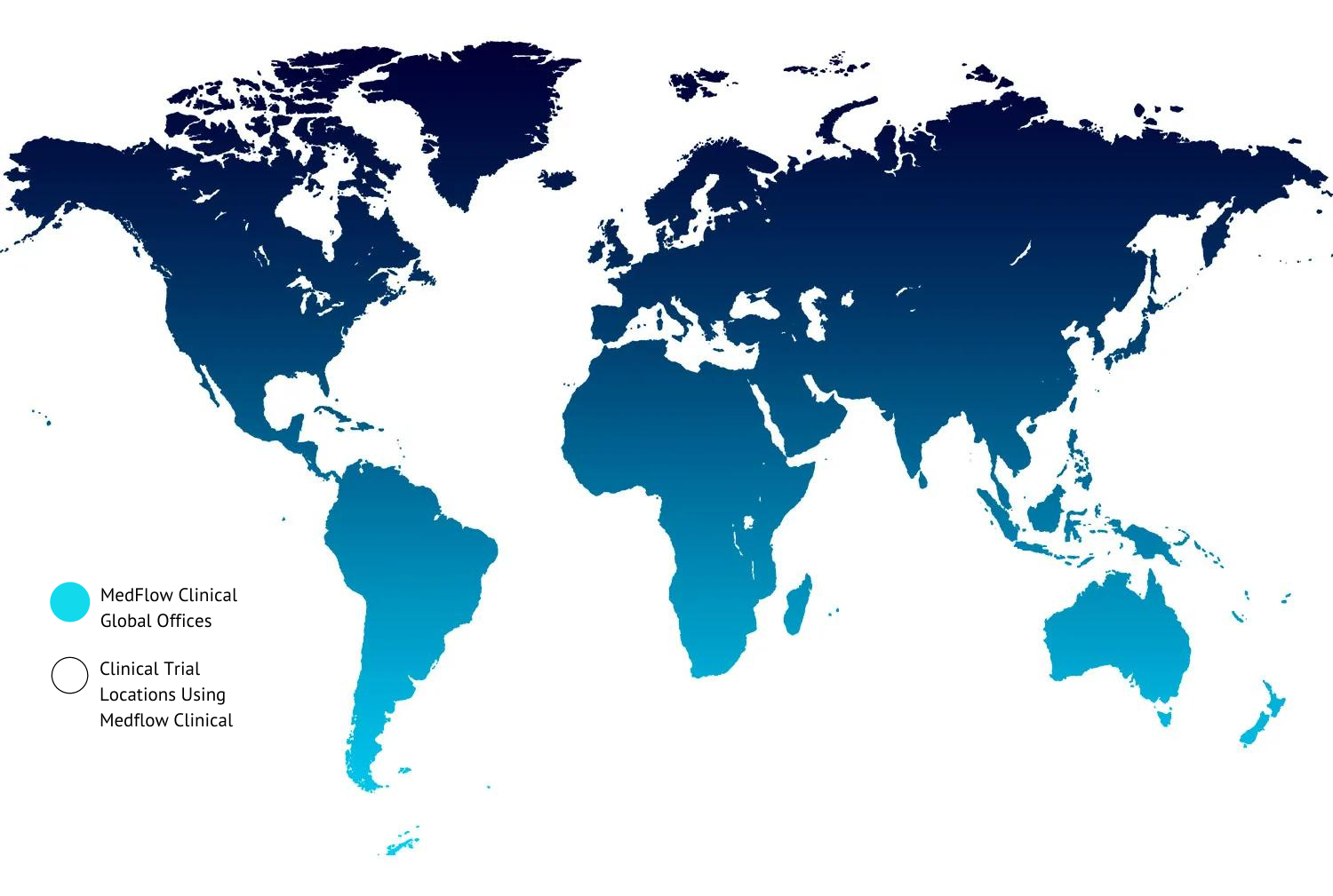 MedFlow Global Map of Current Trial Locations