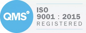 ISO 9001:2015 Registered badge